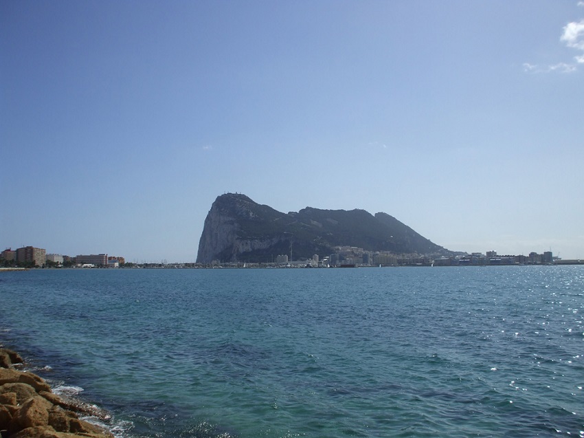 Gibraltar au sud de l'Espagne